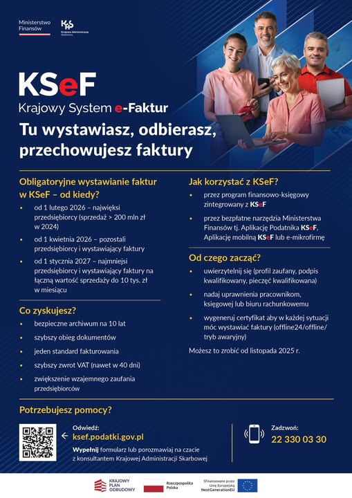 2 marca 2026r.: Bezpłatne szkolenie dotyczące Krajowego Systemu e-Faktur (KSeF)