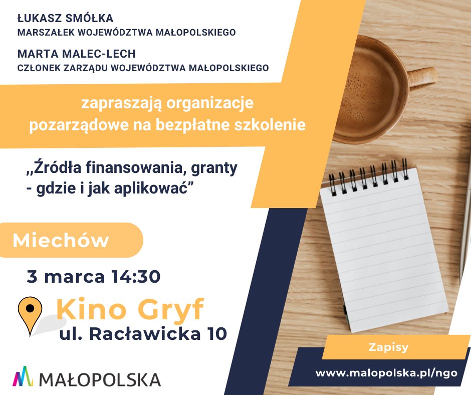 RUSZAMY z bezpłatnymi szkoleniami dla Małopolskich NGO!